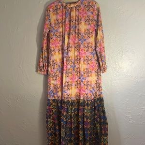 Long sleeve vibrant maxi. Never worn. Purchased from Anthropologie
